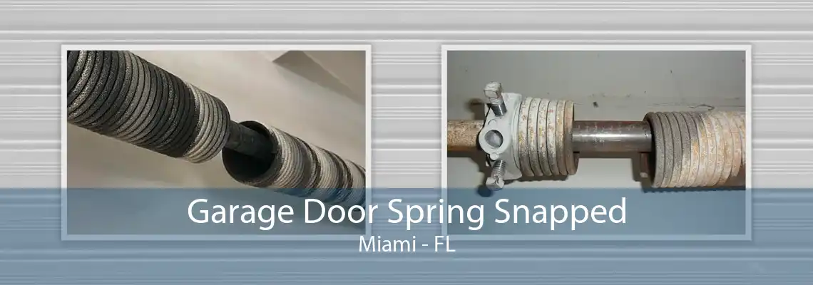 Garage Door Spring Snapped Miami - FL